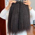 13A Virgin Hair Seamless Clip-ins Kinky Straight