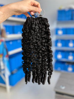 knotless pre-separated crochet hair extensions pixie curly – natural look, quick install, tangle-free