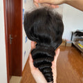  Close-up of HD Lace Closure Loose Wave – Soft & Bouncy 100% Human Hair