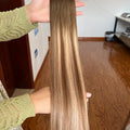 13A Virgin Hair Seamless Clip-ins Straight Double Drawn #T2P4/24