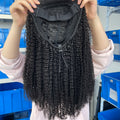 Flip-over Half Wig Afro Kinky Curly – Big Natural Afro Style, 100% Human Hair