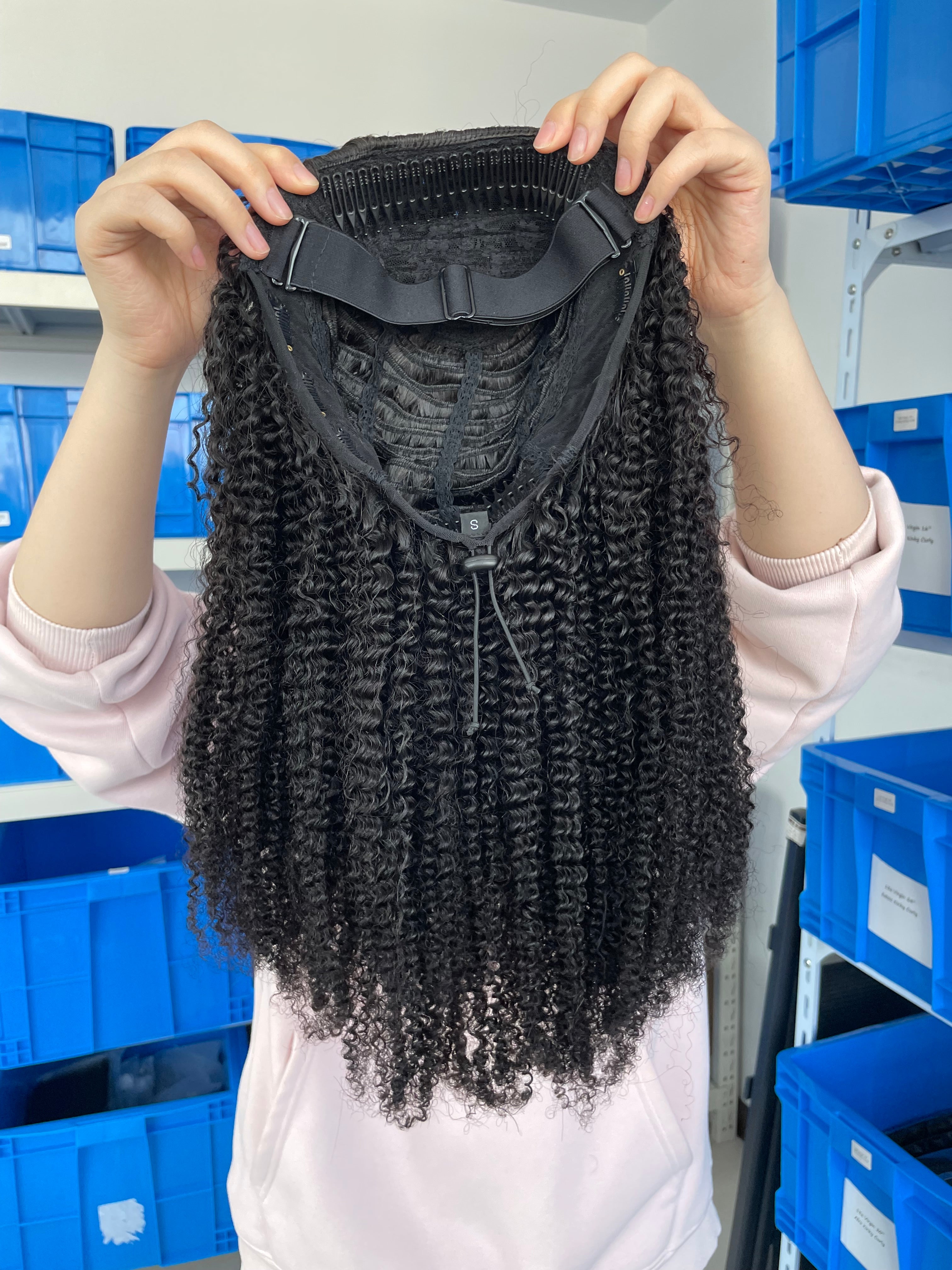 Flip-over Half Wig Afro Kinky Curly – Big Natural Afro Style, 100% Human Hair