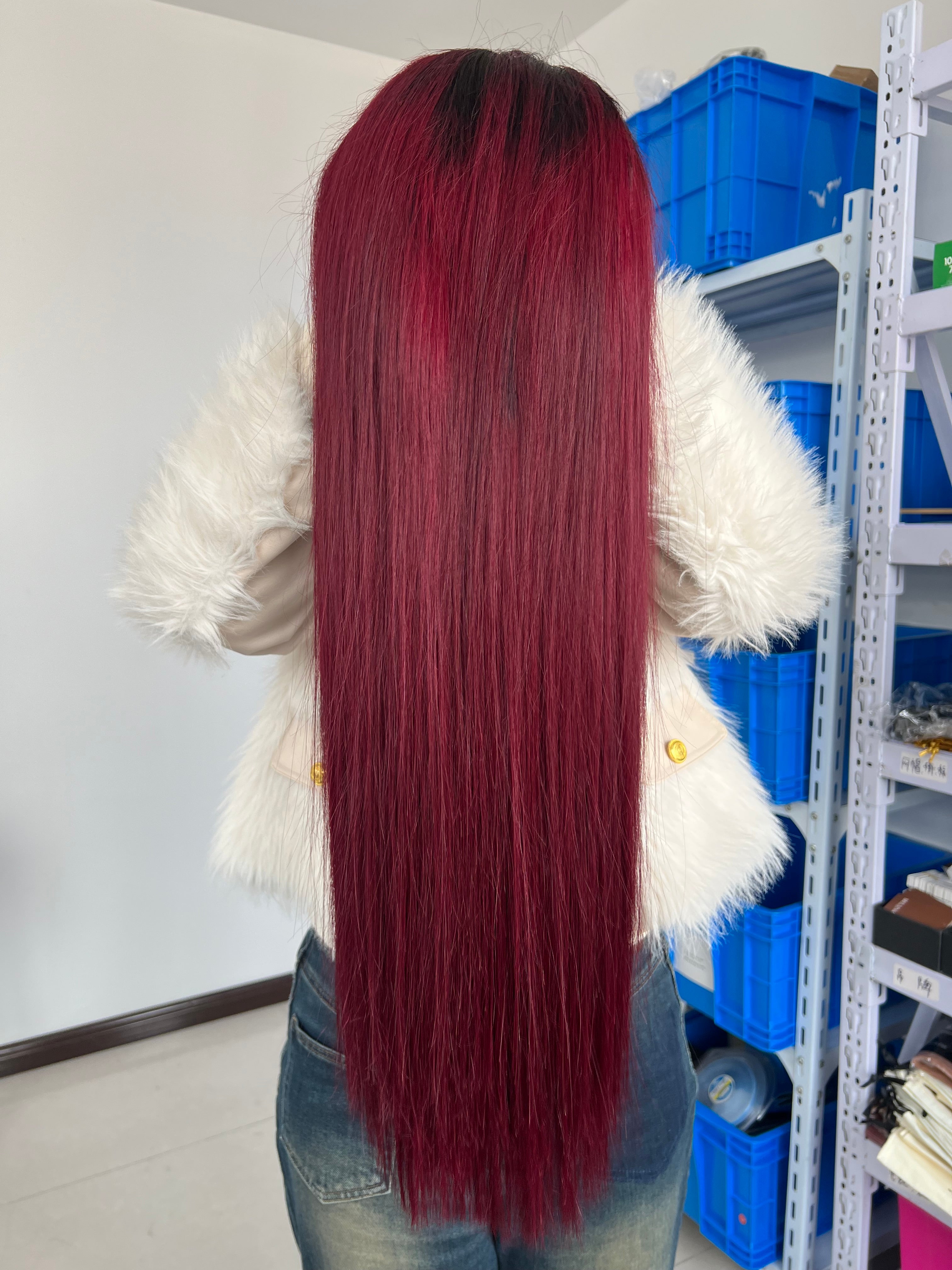 U part wig Virgin hair 4A  200% dark 99J 20"--$165 Shipping cost--$30 Paypal fee--$10 Totally--$205