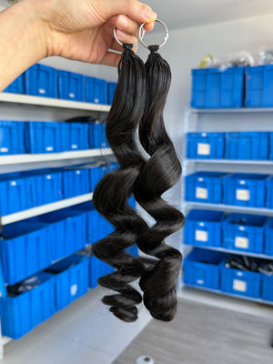 knotless pre-separated crochet hair extensions loose wave – natural look, quick install, tangle-free