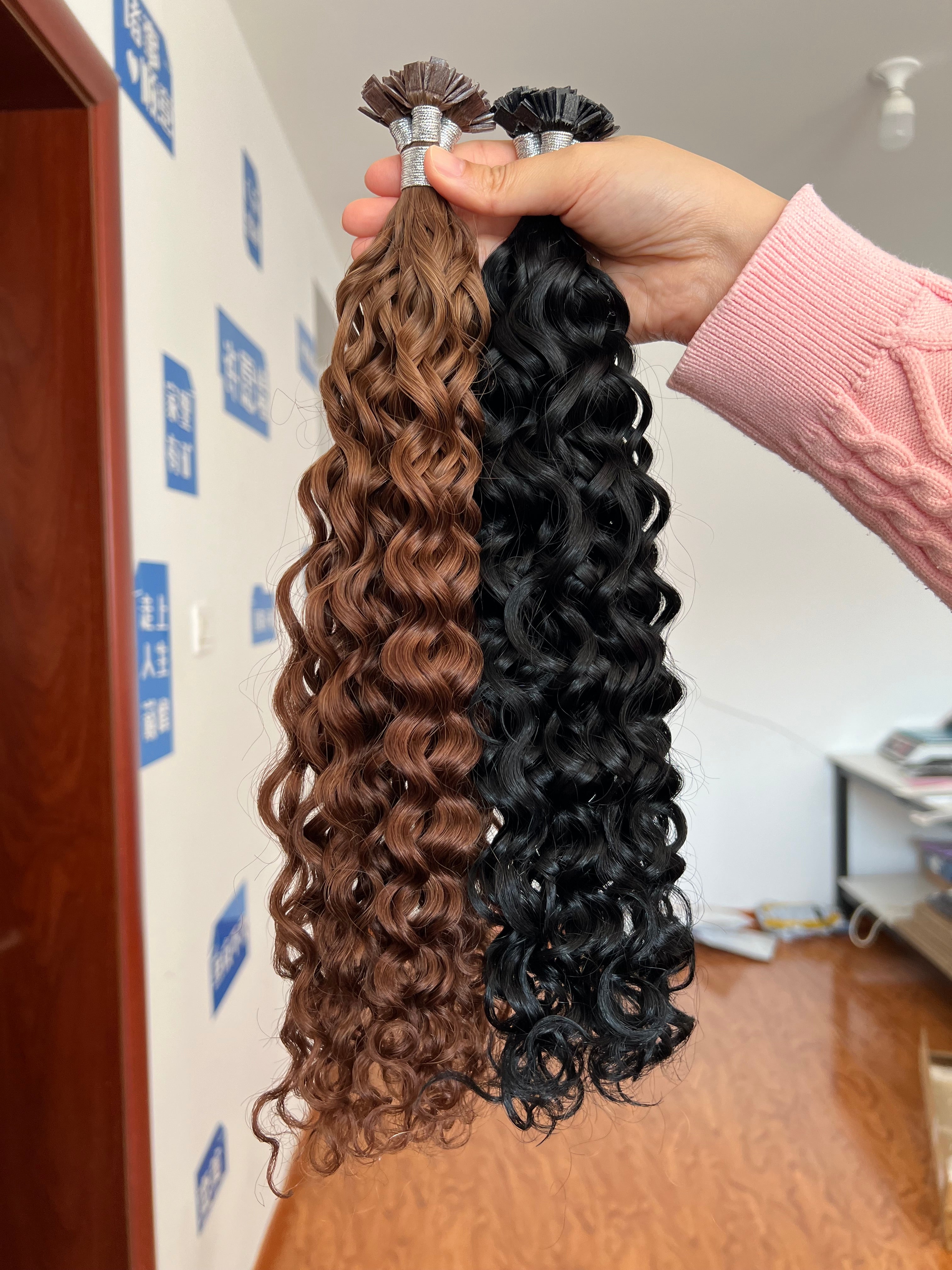 Flat Tip Hair Extensions 1g/pcs Water Wave Wholesale Price