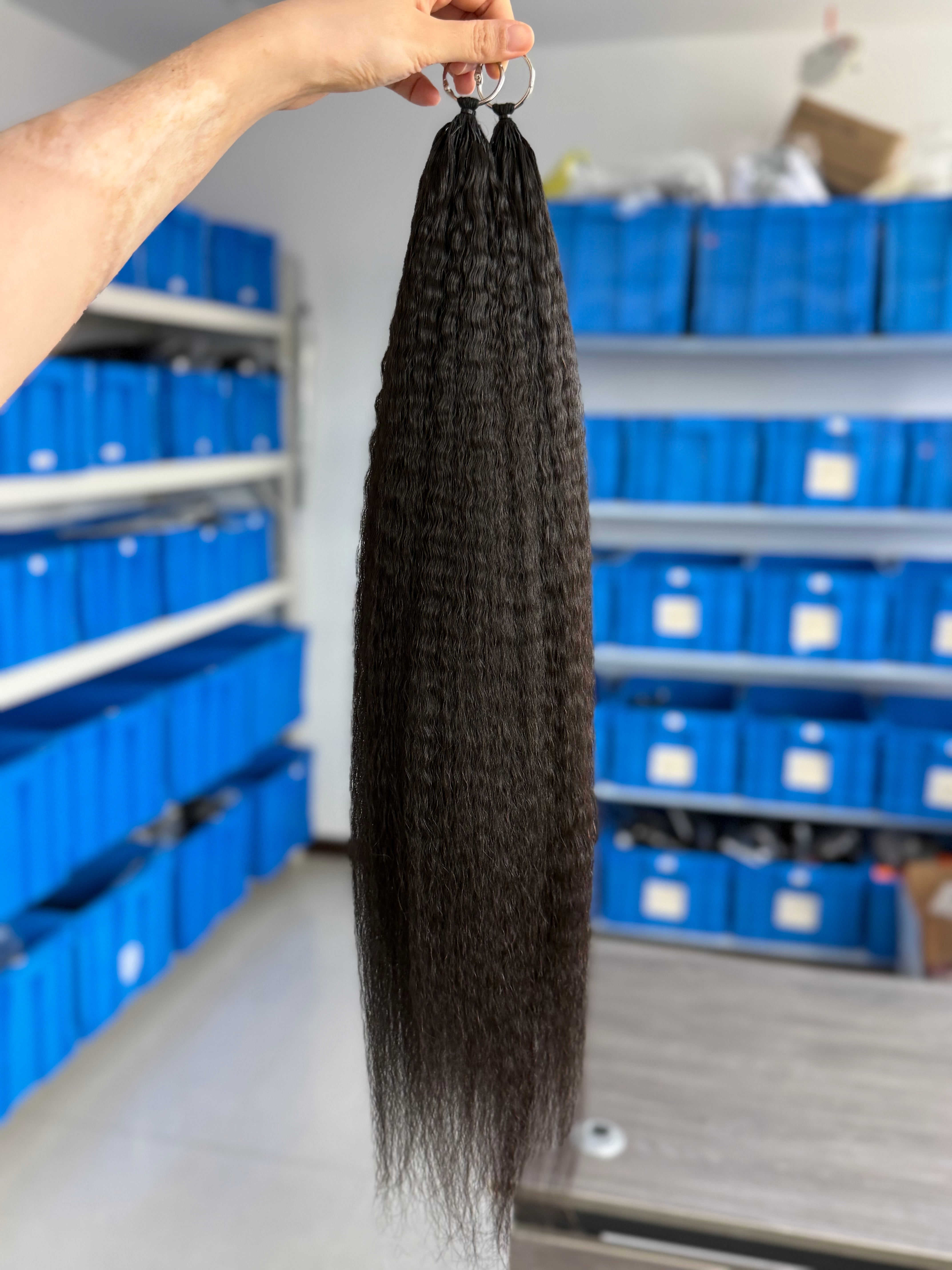 knotless pre-separated crochet hair extensions kinky straght – natural look, quick install, tangle-free