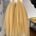 F-Tip Hair Extensions 0.8g/pcs Kinky Straight #613 Wholesale Price 100% 13A Virgin Hair