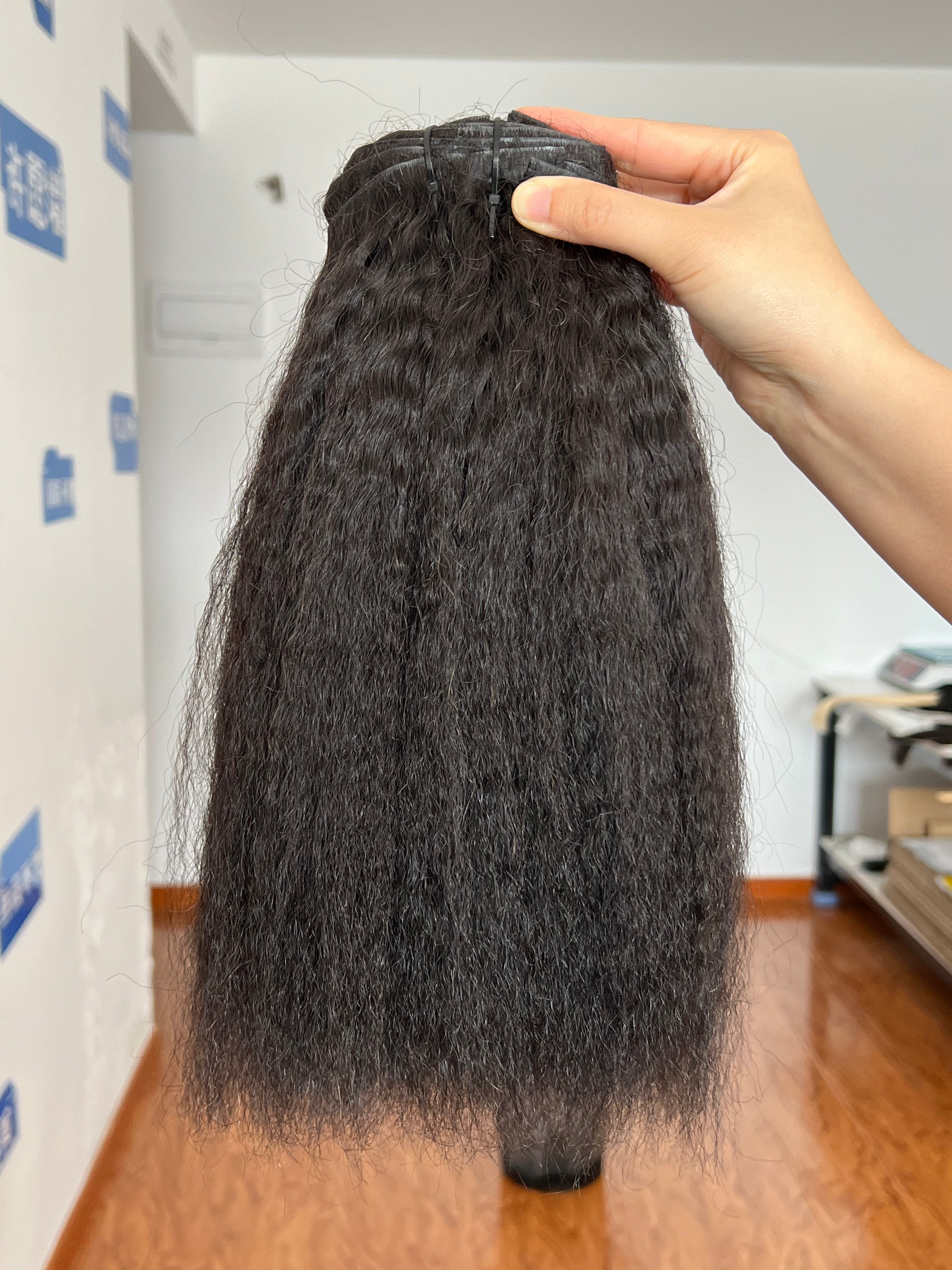 Invisible Follicle Fusion ™ Clip Ins Kinky Straight HOOMYHAIR