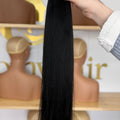 Silk Press Light Yaki Human Hair Bundles – Smooth Natural Straight Texture | 100% Virgin Hair