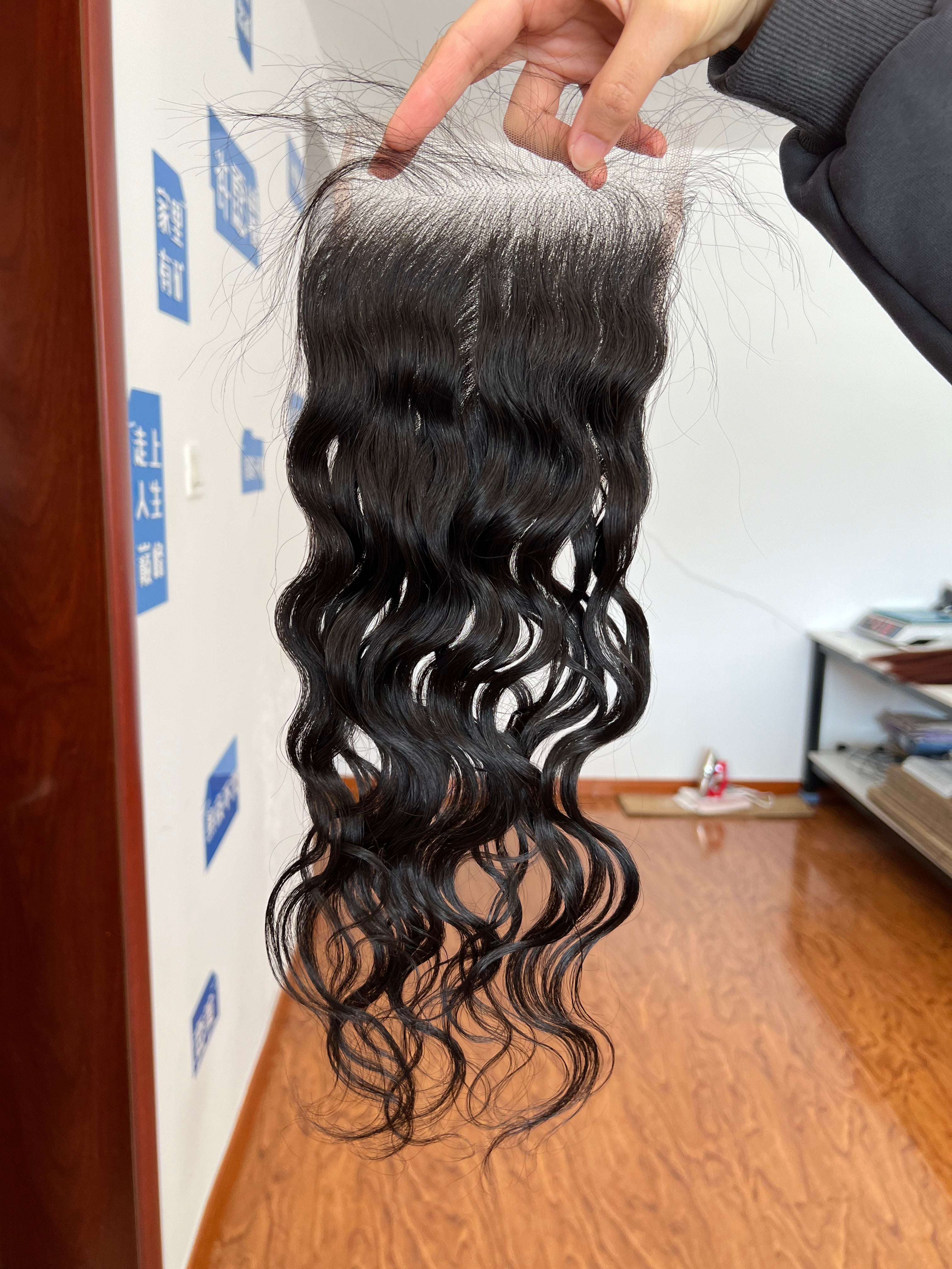Frontal view of 5X5 HD lace closure wholesale price 20% off Black Friday Specials