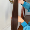 13A Virgin Hair Seamless Clip-ins Straight Double Drawn #1B