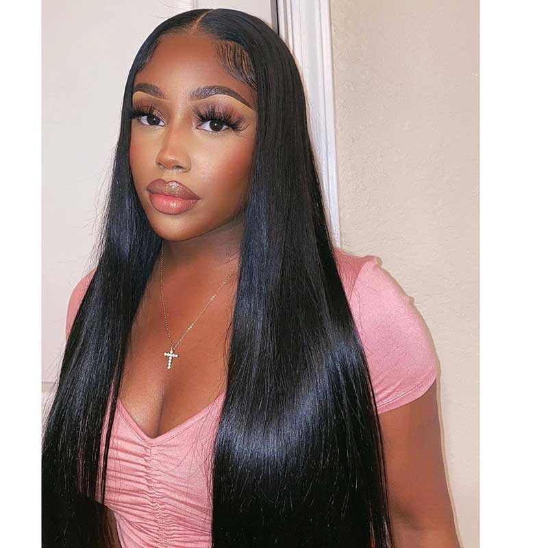 HoomyHair 5X5 HD Lace Closure Wig 36” Undetectable Skin Melt Human Hair Lace Wig Straight
