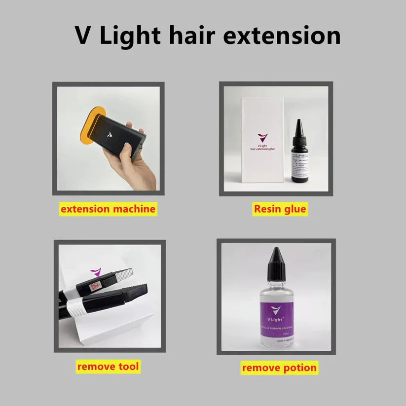 simple V-Light hair extension system kit (free shipping)