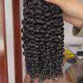 clip-in hair deep curly – 100% human hair, natural blend, easy install