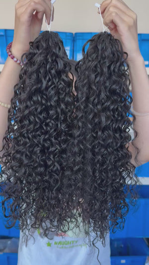 knotless pre-separated crochet hair extensions water wave – natural look, quick install, tangle-free