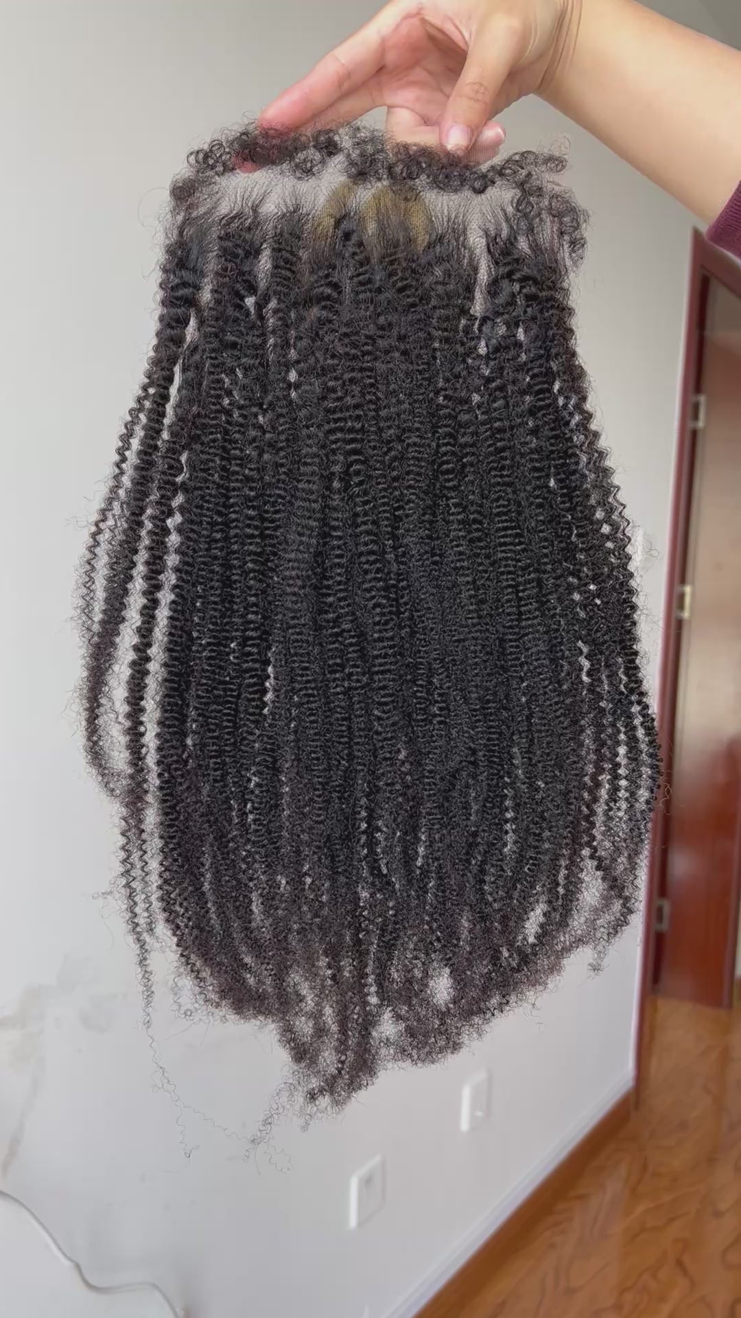 HD Lace Closure 4C – Kinky Coily Afro Texture, 100% Human Hair