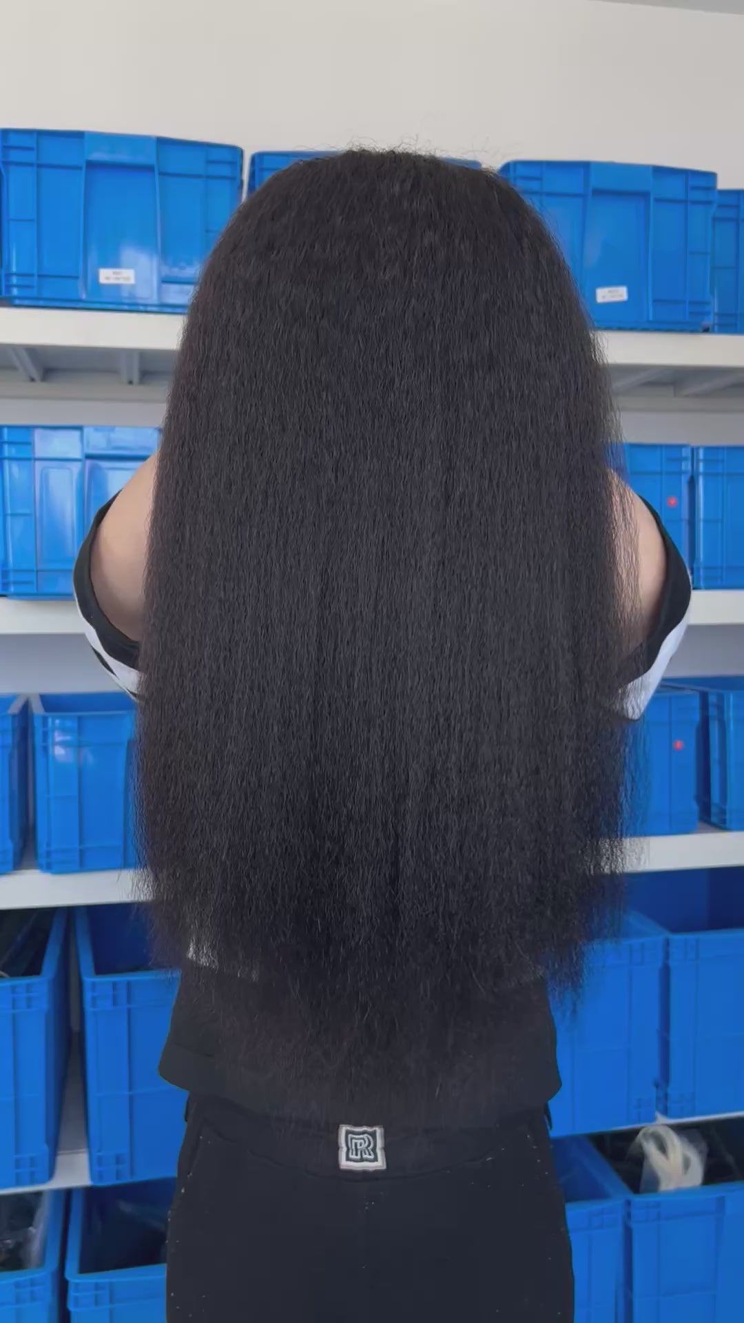 Flip-over Half Wig Kinky Straight – Natural Blowout Look, 100% Human Hair