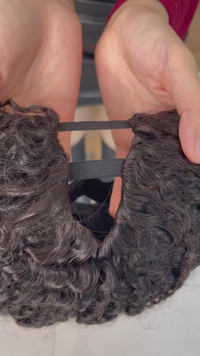 V-part Wig Kinky Curly – Tight Natural Curls, Glueless Install
