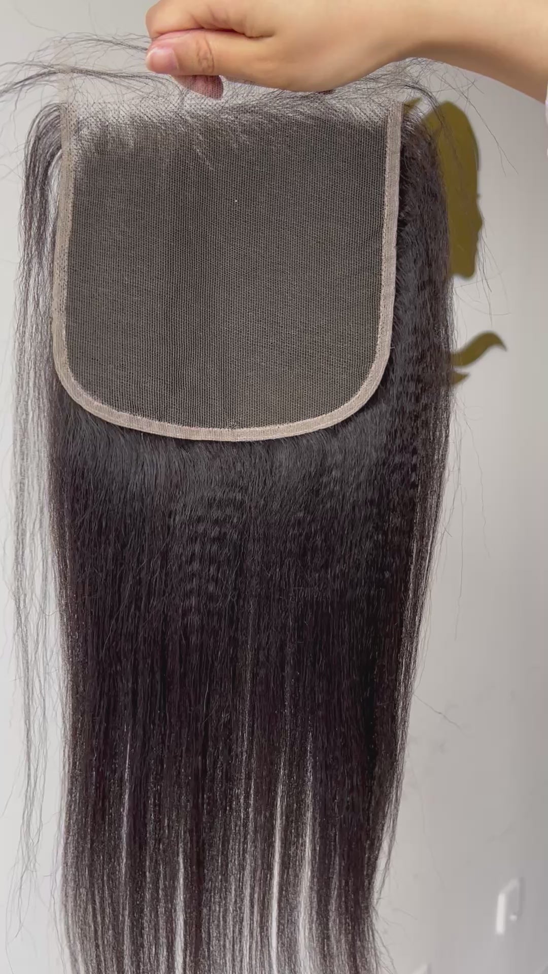 HD Lace Closure Yaki Straight – Relaxed Natural Straight, 100% Human Hair
