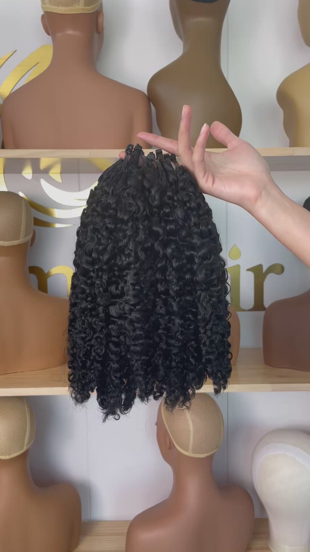 knotless pre-separated crochet hair extensions Burmese curly – natural look, quick install, tangle-free