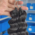 knotless pre-separated crochet hair extensions deep wave – natural look, quick install, tangle-free
