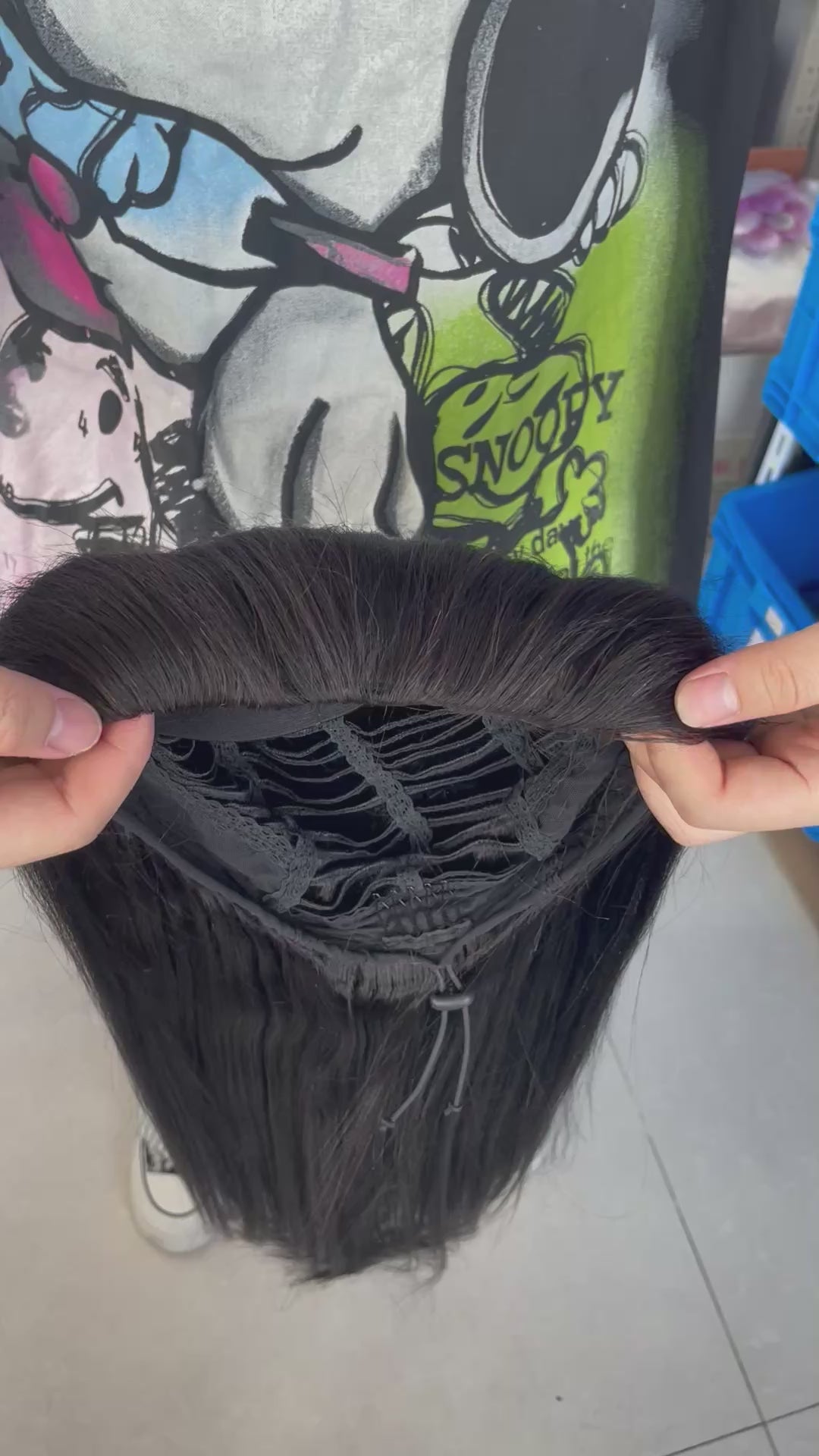 Flip-over Half Wig Light Yaki – Relaxed Natural Texture, 100% Human Hair