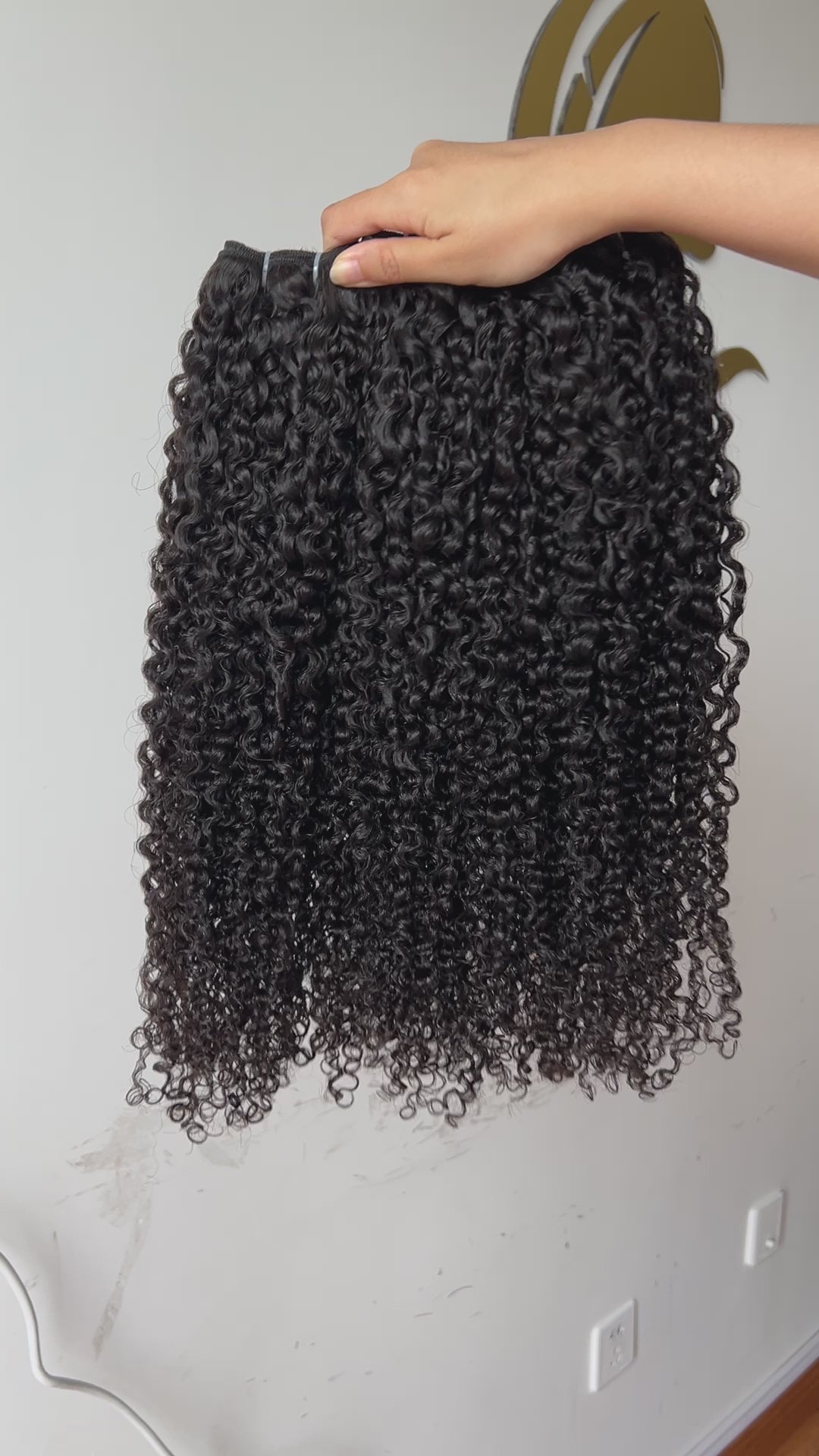 clip-in hair Burmese curly– 100% human hair, natural blend, easy install