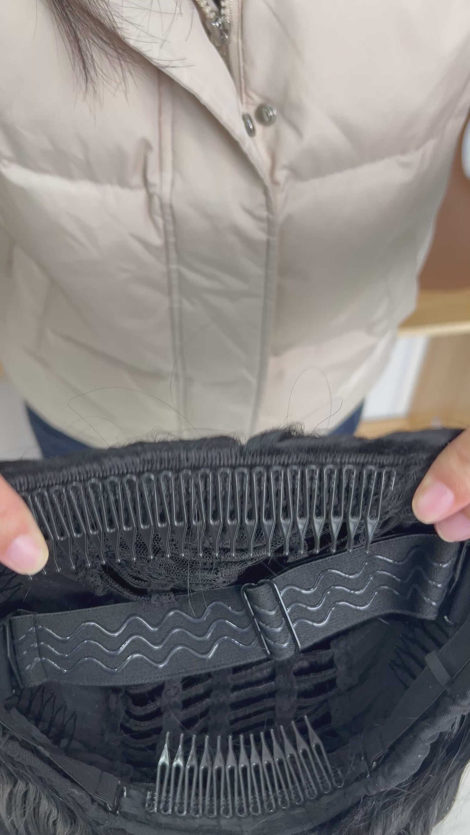 flip-over half wig deep curly human hair – voluminous long-lasting curls