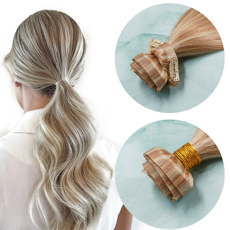 13A Virgin Hair Seamless Clip-ins Straight Double Drawn P27/60#