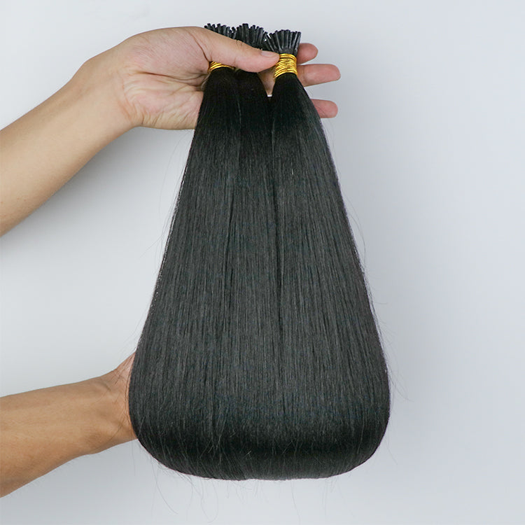 Virgin Light Yaki I-Tip Hair Extensions Wholesale Price