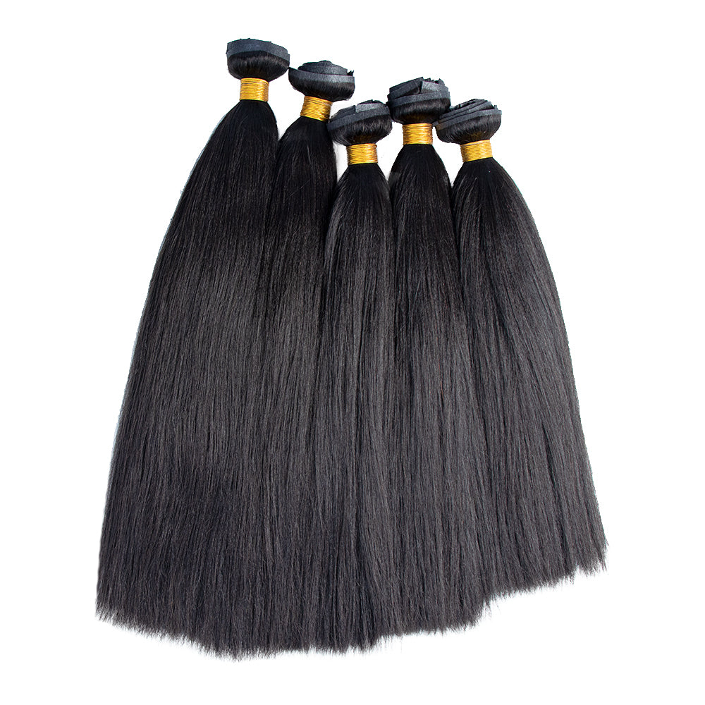13A Virgin Hair Seamless Clip-ins Light Yaki Double Drawn