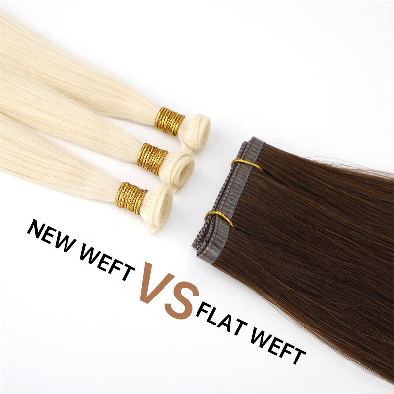 2022 New Incredible Thin Weft Soft Human Hair Extensions Invisible Seamless Genius Weft Hair