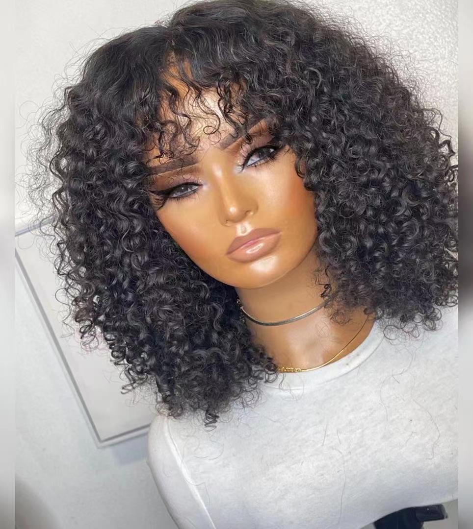Selassie | Full Lace Wig Brazilian Human Hair Wig for Black Women Curly and Bone Straight