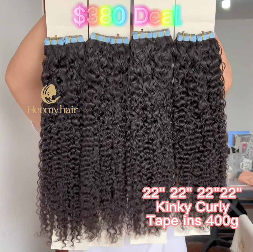 Tape in Extensions $380 Super Deal 400 gram 22" 22" 22"22" Kinky Curly