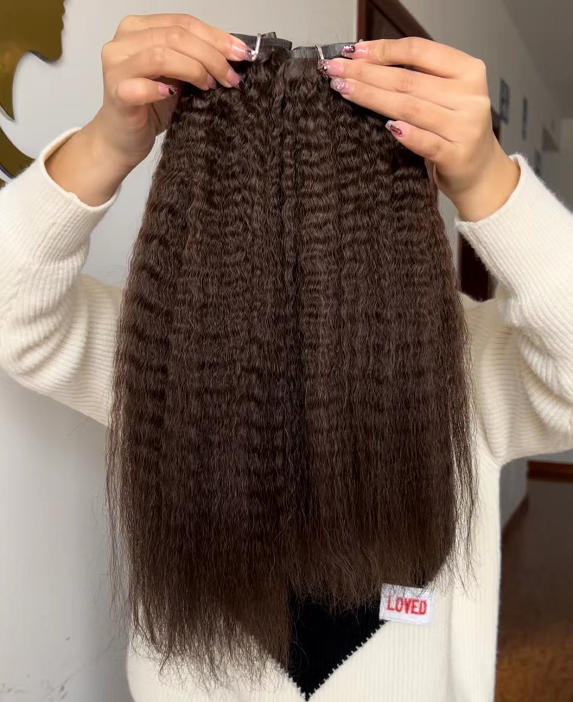 13A Virgin Hair Seamless Clip-ins Kinky Straight Double Drawn