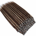 13A Virgin Hair Seamless Clip-ins Straight Double Drawn Piano Color