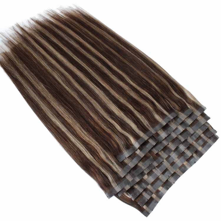 13A Virgin Hair Seamless Clip-ins Straight Double Drawn Piano Color