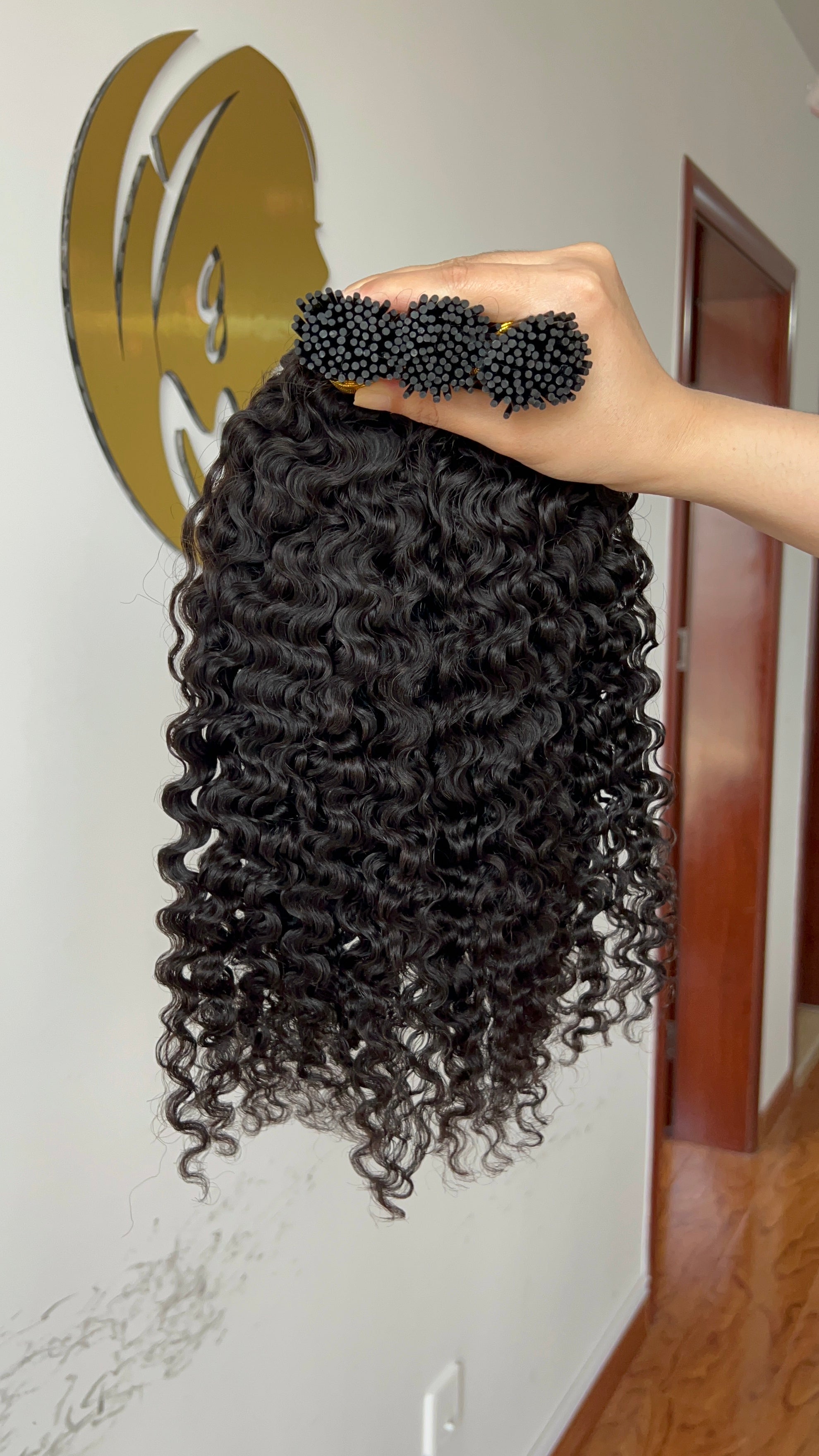 Micro Link Thin Tip Hair Extensions 0.8g/pcs Burmese Curl Wholesale Price 100% 12A Virgin Hair