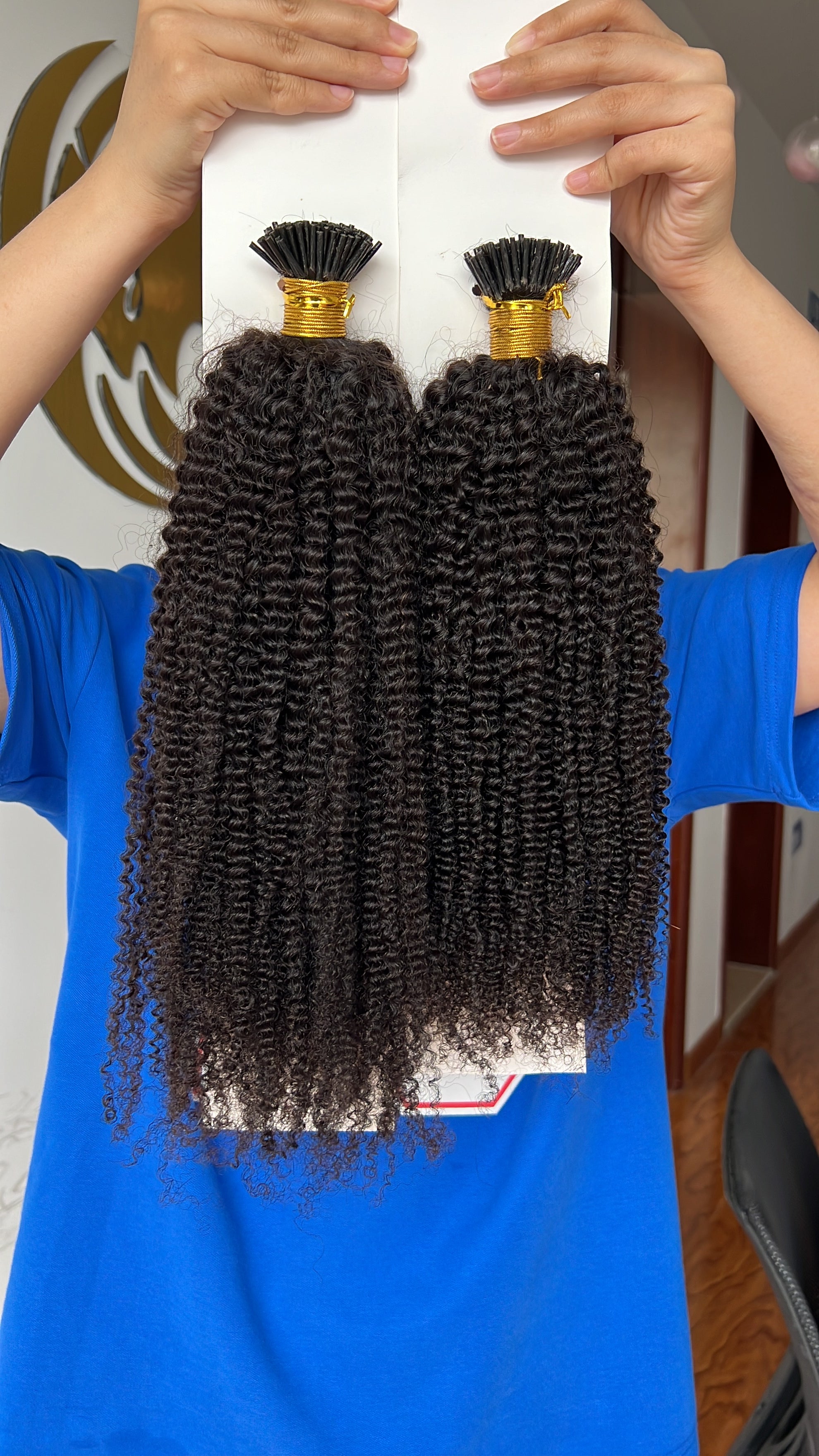 Micro Link Thin Tip Hair Extensions 0.8g/pcs Afro Kinky Curly Wholesale Price 100% 12A Virgin Hair