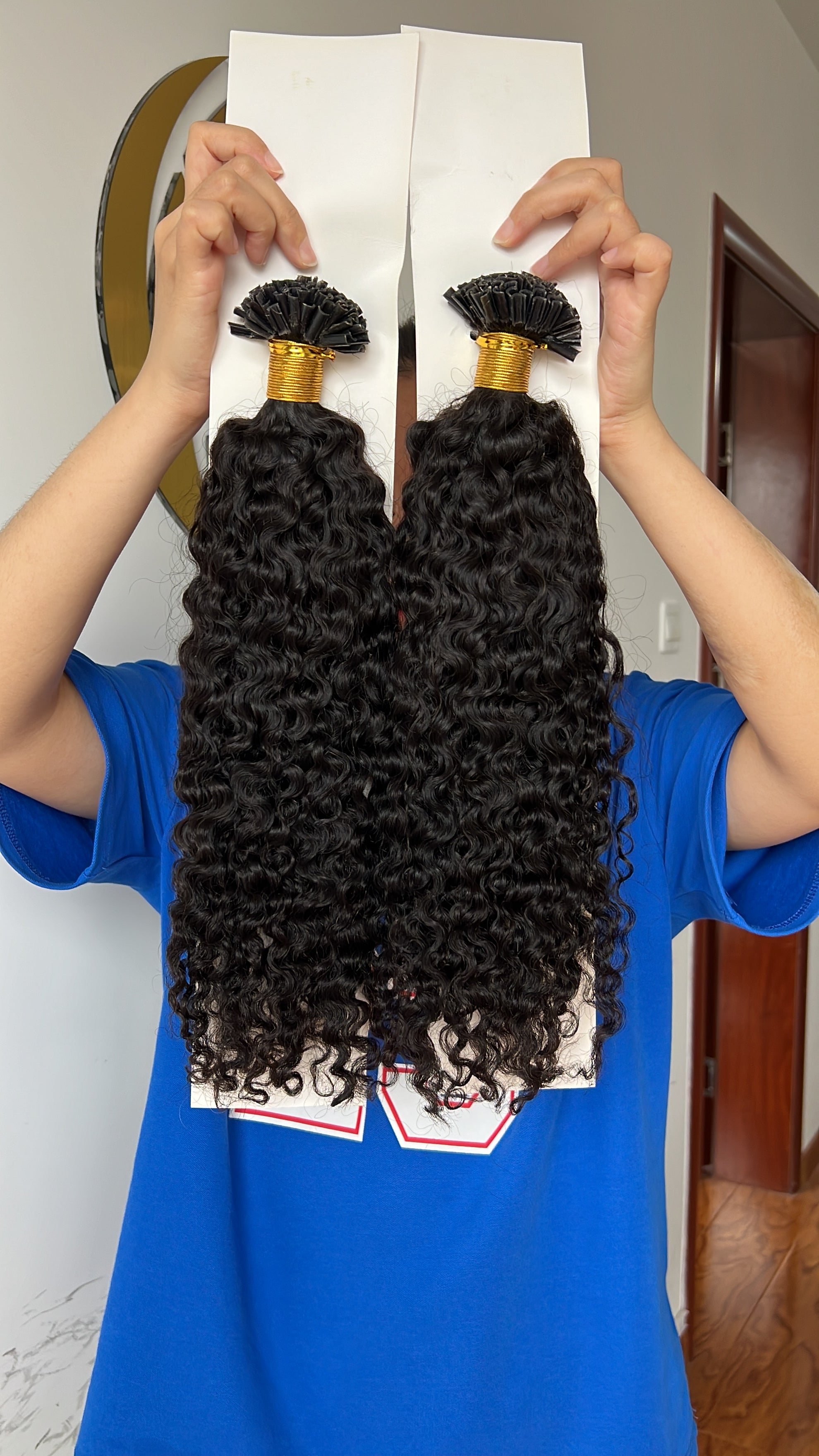 U Tip Hair Extensions 0.8g/pcs Burmese Curl Wholesale Price 100% 12A Virgin Hair