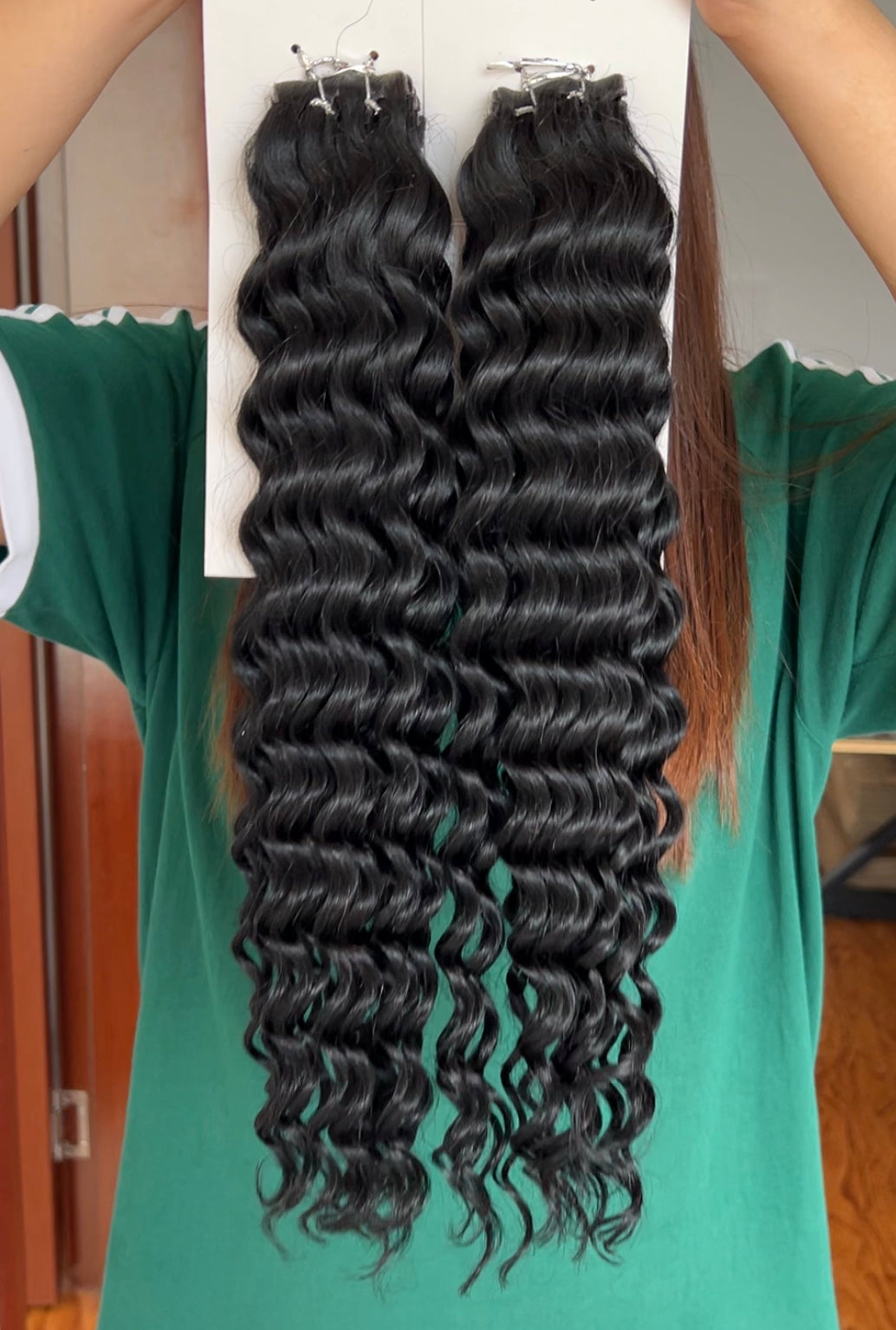 Invisible Tape in Extensions Deep Wave Wholesale Price 100% Human Virgin Hair