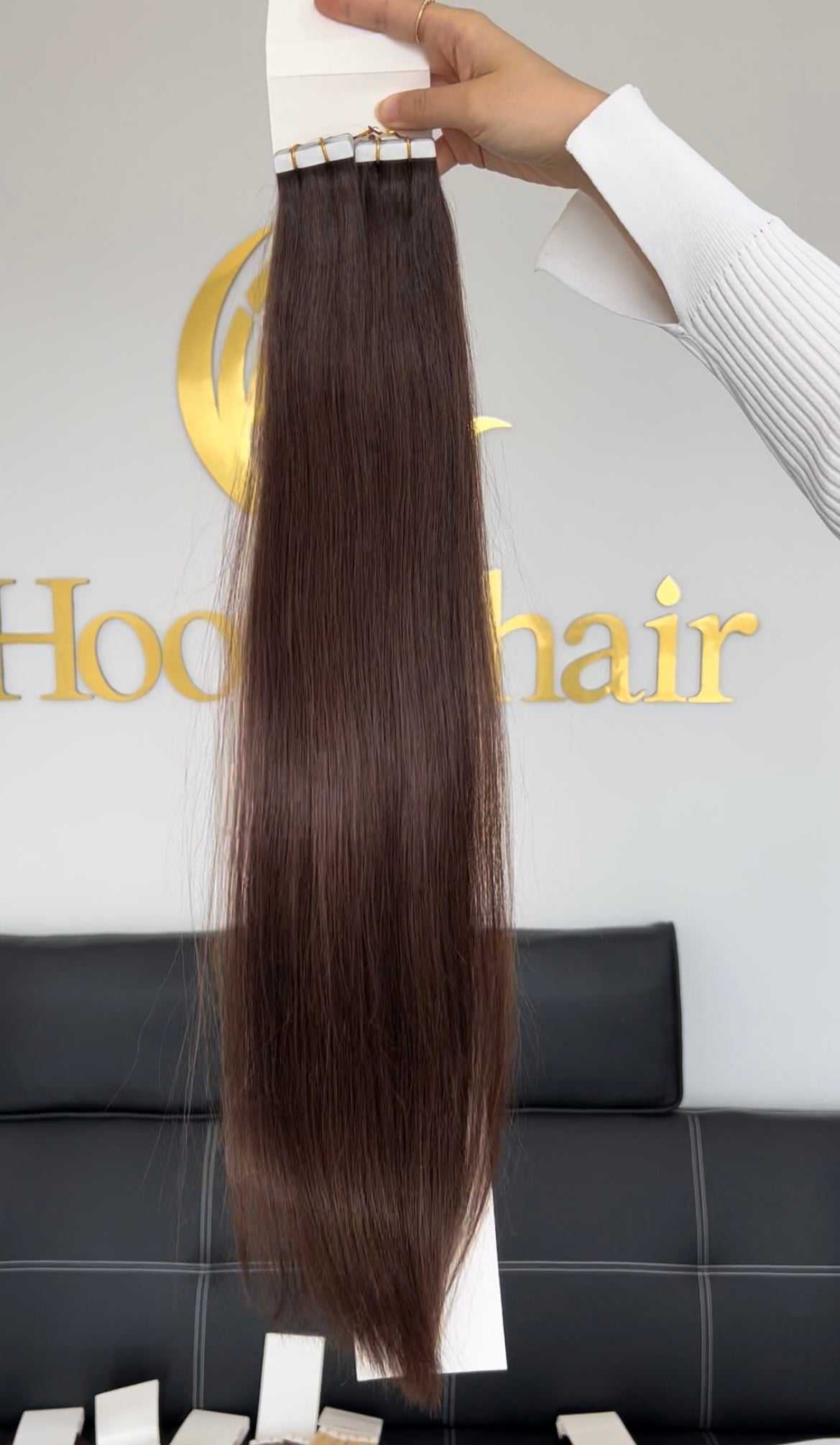 Tape in hair extensions 24" 24" 24" 24" #2 color
