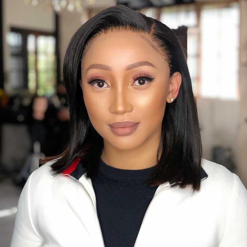 HoomyHair 13x4 HD Bob Lace Front Wig Human Straight Side Part