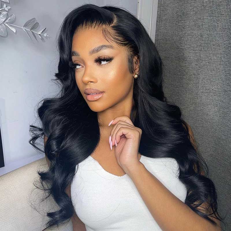 HoomyHair 13x4 HD Lace Front Wig Royal Wave Undetectable Skin Melt Human Hair Lace Wig