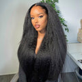 HoomyHair 13x4 HD Lace Front Wig Undetectable Skin Melt Human Hair Kinky Straight Lace Wig