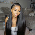 HoomyHair 13x4 HD Lace Front Wig Undetectable Skin Melt Human Hair Lace Wig Silky Straight