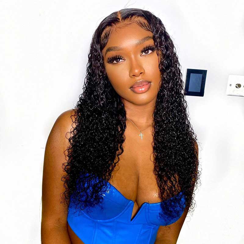 HoomyHair Deep Curly 13x6 Undetectable Skin Melt Lace Front Human Hair Wig