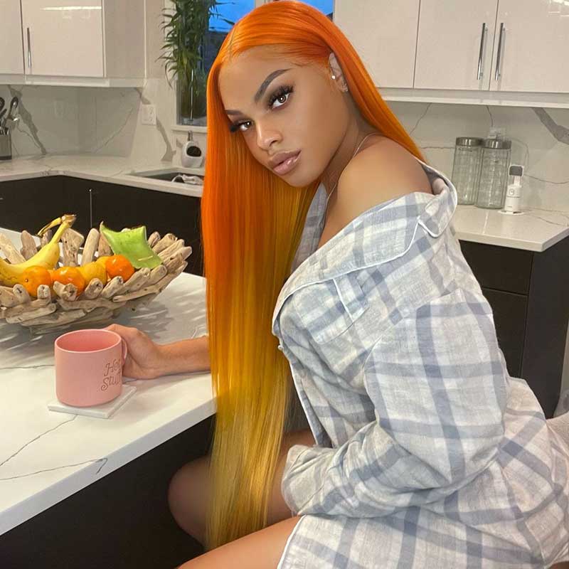 HoomyHair Dragon Fire Color 🔥🐉 13x6 HD Lace Front Human Hair Wig