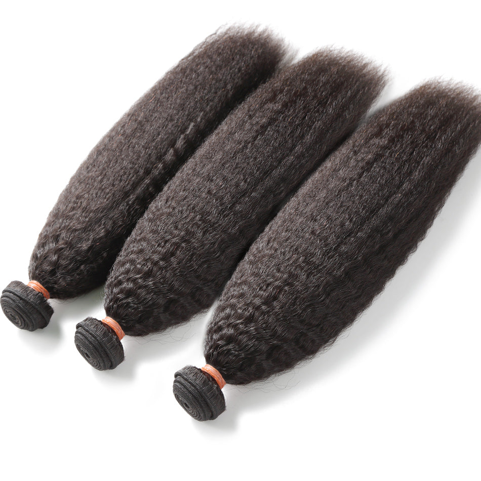 HoomyHair Kinky Straight 10A TOP Quality Virgin Hair 3 Bundles Deal