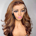 FATIMA | Full Lace Wig Honey Blonde Film Lace Indian Virgin Human Hair Wig